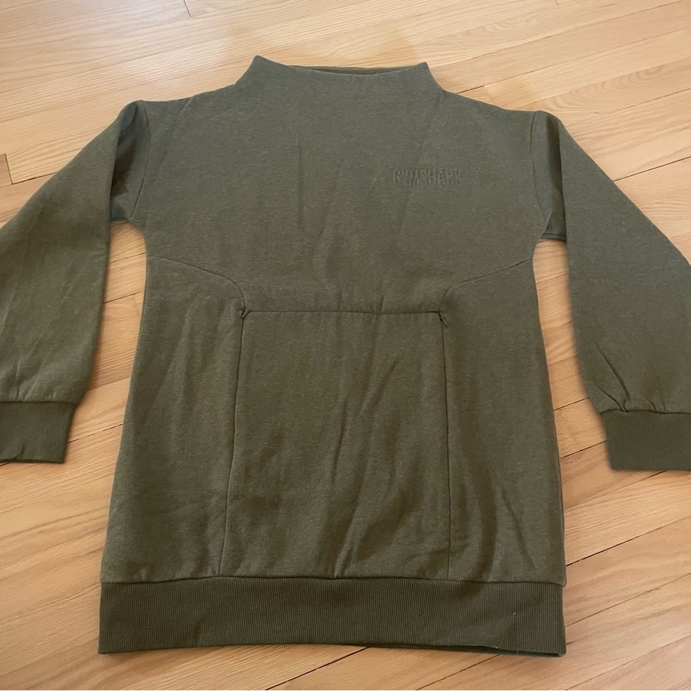 Green GymShark Long Sweatshirt L